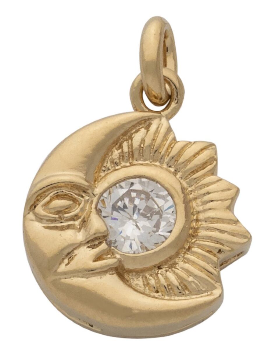 CZ Sun/Moon Pendant