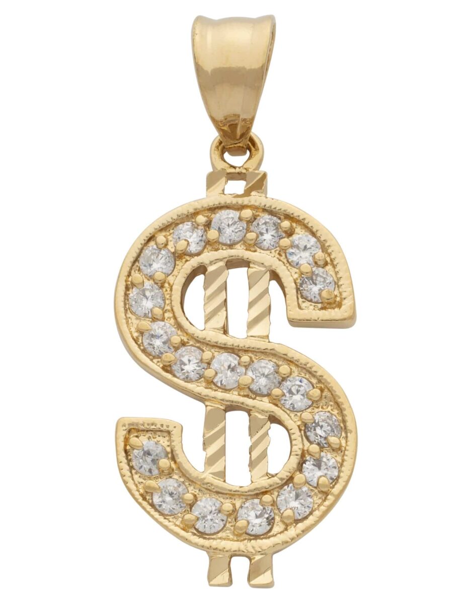 CZ $ Sign Pendant