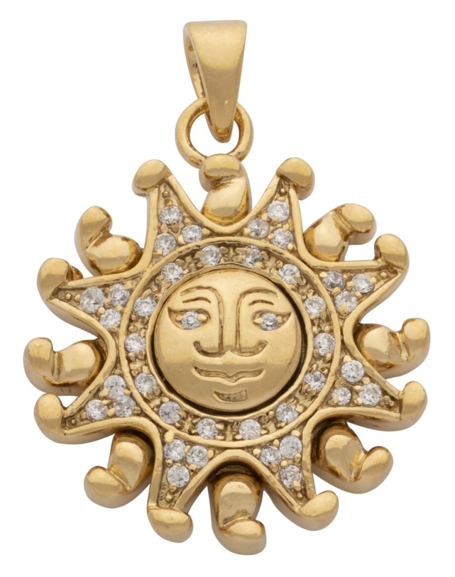 CZ Sun Pendant