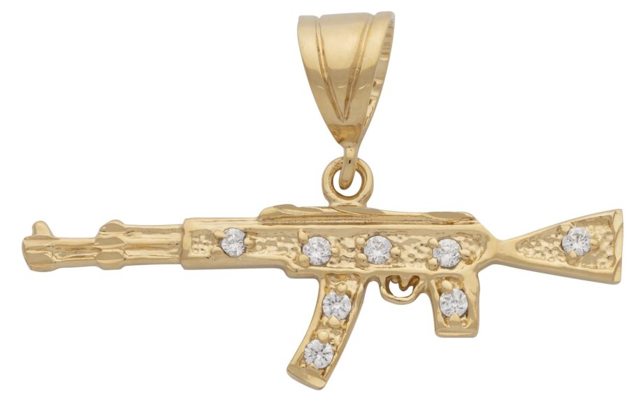 CZ Gun Pendant