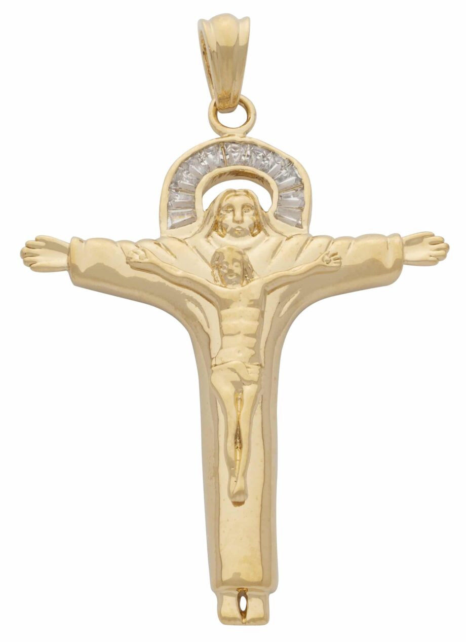 CZ Jesus with Open Arms Pendant